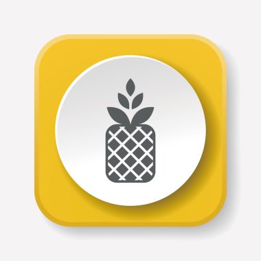 meyve ananas simge vektör çizim