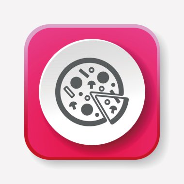 Pizza ikonu vektör illüstrasyonu
