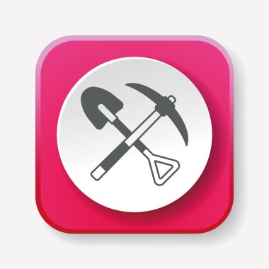 kürek simgesi vektör illüstrasyonu