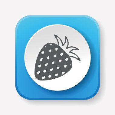 meyve çilek simge vektör çizim