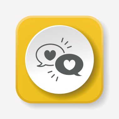 ileti simge vektör çizim seviyorum