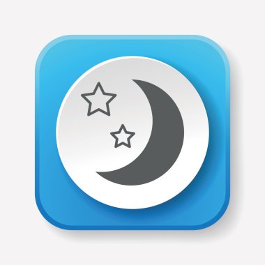 Uzay ay simge vektör çizim