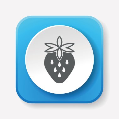 meyve çilek simge vektör çizim