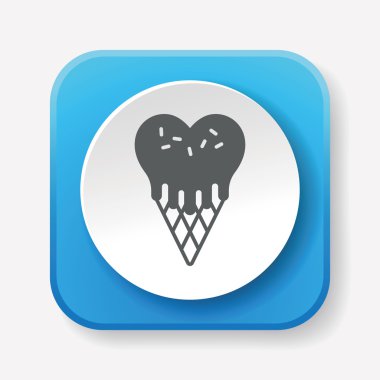 dondurma ikonu vektör illüstrasyonu