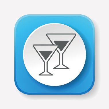 Şampanya simge vektör çizim