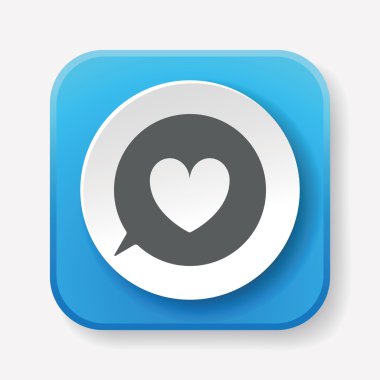 ileti simge vektör çizim seviyorum