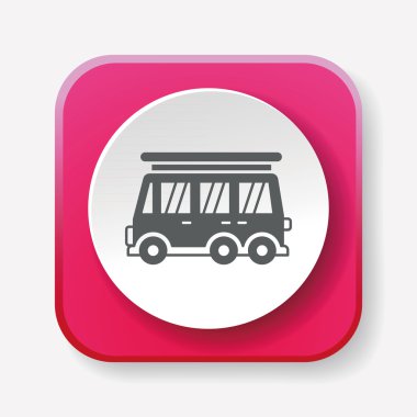 kamp araba simge vektör çizim