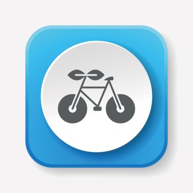 Çevre koruma kavramı Yeşil Bisiklet simge vektör çizim