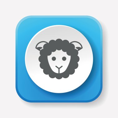 Koyun ikonu vektör illüstrasyonu