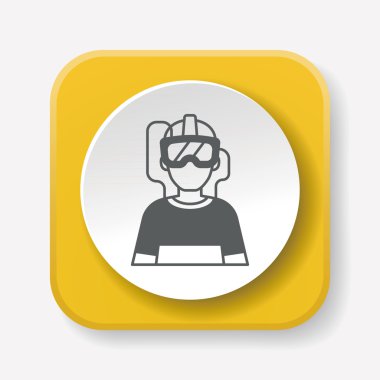 oyun oyuncu simge vektör çizim