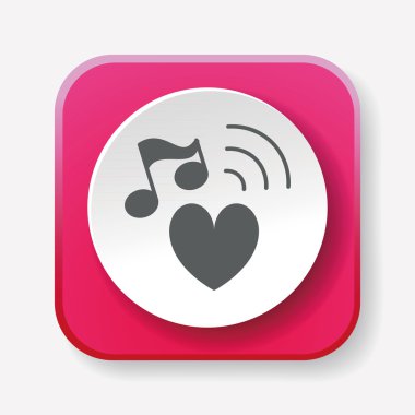 Müzik simgesi vektör illüstrasyonu