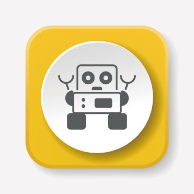 robot ikon vektör illüstrasyonu