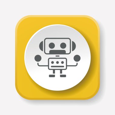 robot ikon vektör illüstrasyonu