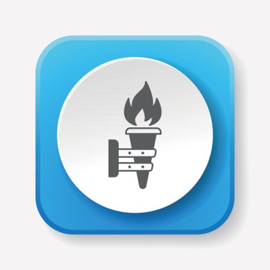 Meşale simgesi vektör illüstrasyonu