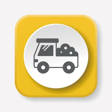 kargo kamyonu ikonu vektör illüstrasyonu