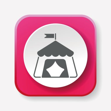 sirk çadırı simge vektör çizim