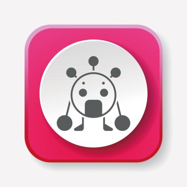 robot ikon vektör illüstrasyonu