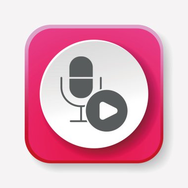 kayıt mikrofon simge vektör çizim vektör çizim