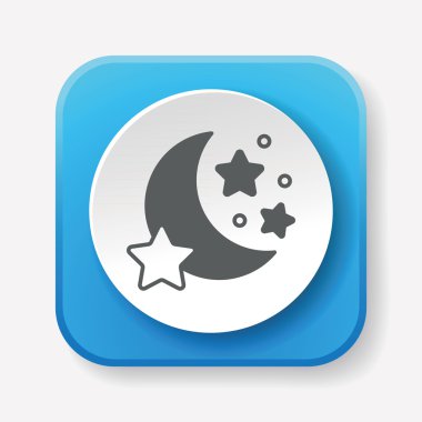 Ay ikonu vektör illüstrasyonu