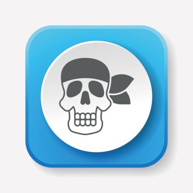 Kurukafa simgesi vektör illüstrasyonu