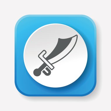 kılıç simgesi vektör illüstrasyonu