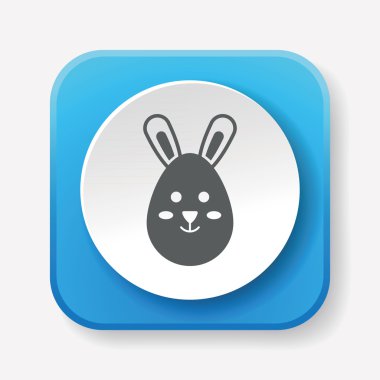 Paskalya tavşanı simge vektör çizim vektör çizim