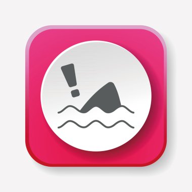 köpekbalığı simge vektör çizim vektör çizim