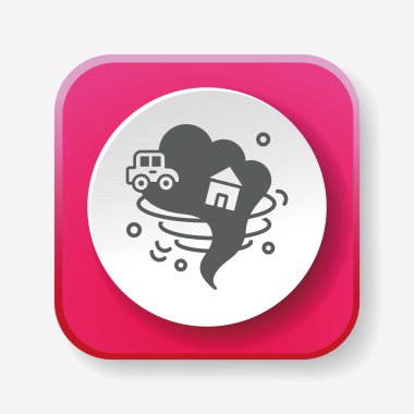 Tornado simgesi vektör illüstrasyonu