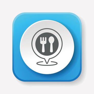 Restoran işareti simge vektör çizim vektör çizim