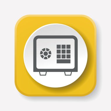 Emanet Kasası simge vektör çizim vektör çizim