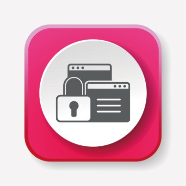 güvenlik simgesi vektör illüstrasyonu