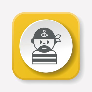 Korsan simgesi vektör illüstrasyonu