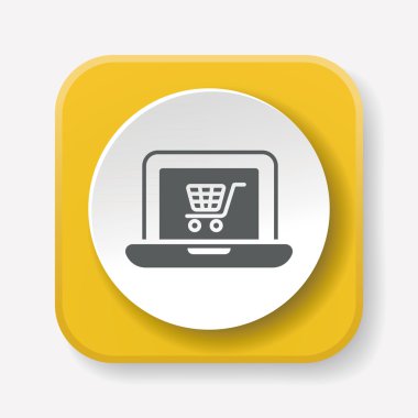 Online alışveriş simge vektör çizim vektör çizim