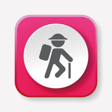 simge vektör çizim vektör çizim hiking