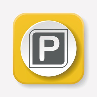 Park işareti simge vektör çizim vektör çizim