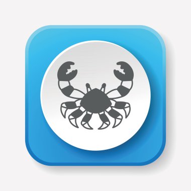 simge vektör çizim vektör çizim Yengeç