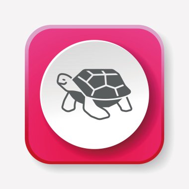 hayvan kaplumbağa simge vektör çizim