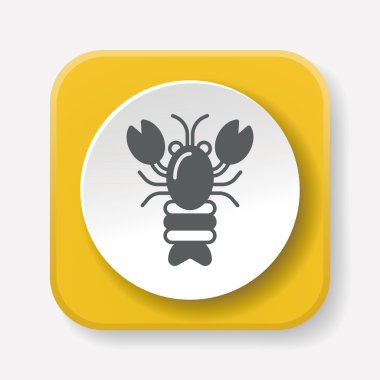 Istakoz simgesi vektör çizimi