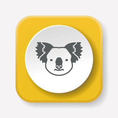 hayvan koala simge vektör çizim vektör çizim