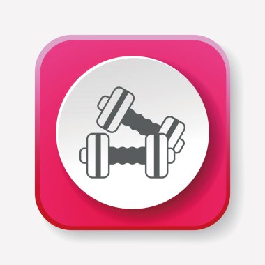 Dumbbell simge vektör çizim vektör çizim