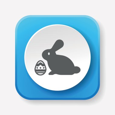 Paskalya tavşanı simge vektör çizim vektör çizim