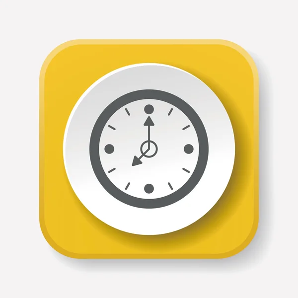 Reloj icono vector ilustración — Vector de stock