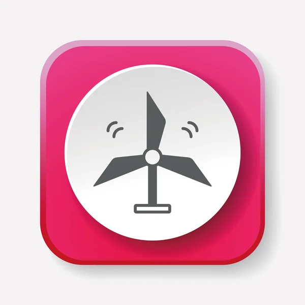 Umweltschutzkonzept Windenergie Icon Vektor Illustration — Stockvektor