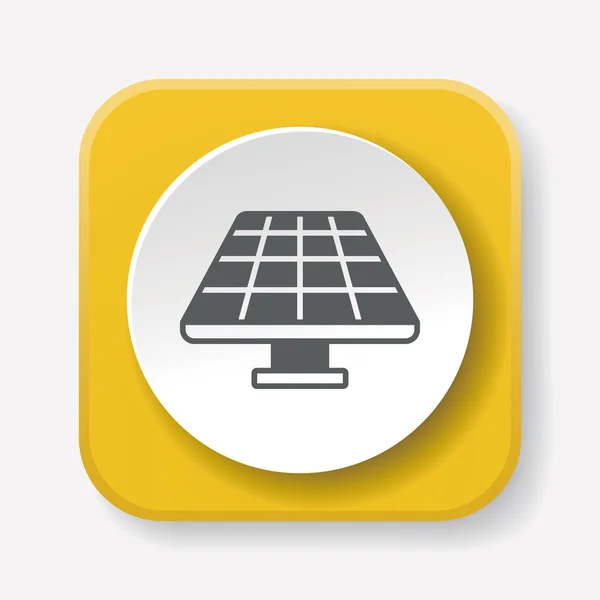 Conceito de proteção ambiental energia solar ícone vetor ilustração — Vetor de Stock