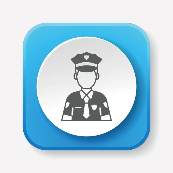 Ilustrace vektoru ikony policisty — Stockový vektor