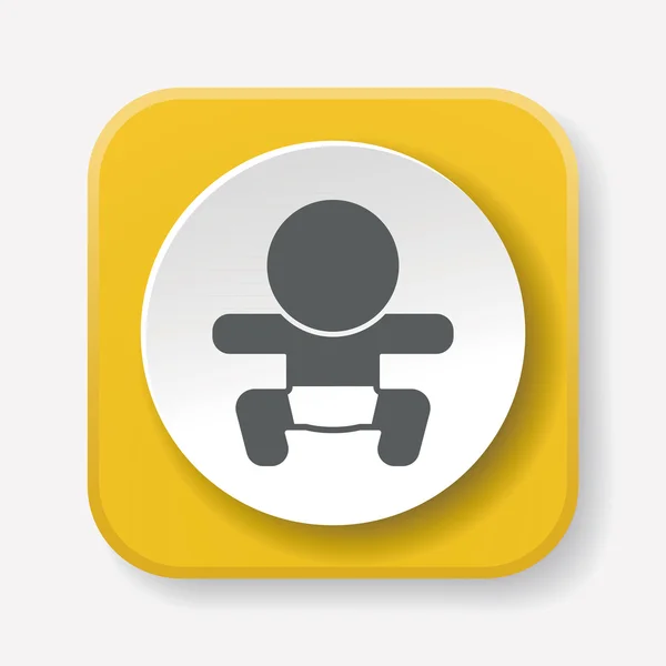 Illustration vectorielle icône bébé — Image vectorielle