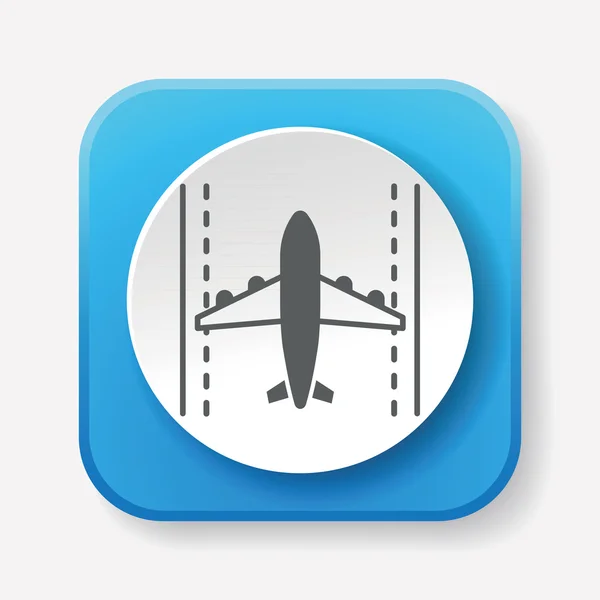 Icono de avión vector ilustración — Vector de stock