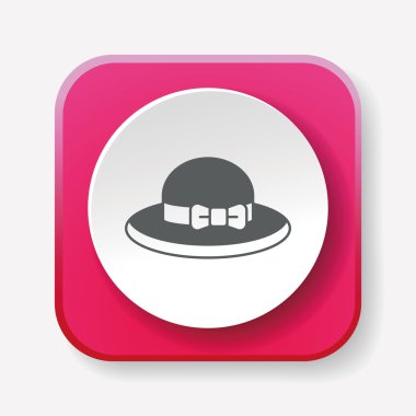 Güneş şapkası Icon vektör çizim