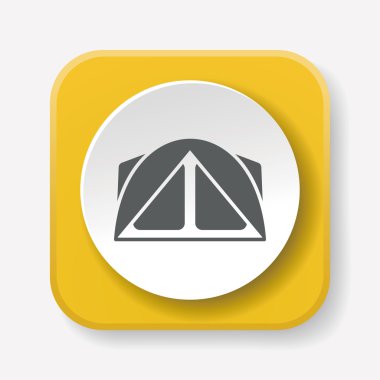 kamp çadırı ikonu vektör illüstrasyonu