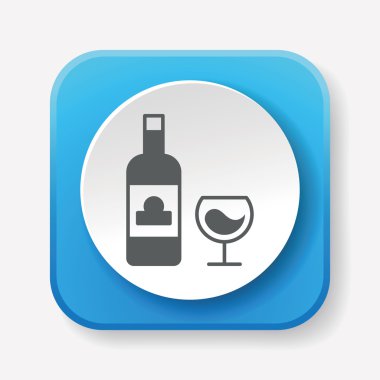 Şampanya simge vektör çizim